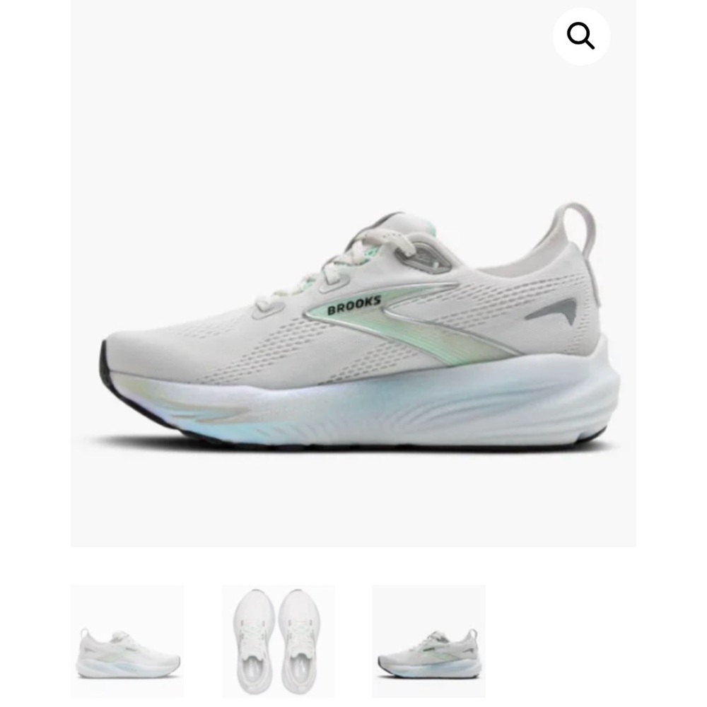 BNIB BROOKS WOMEN’S GLYCERIN 22 PEARLIZED WHITE/BAY SISE 9.5